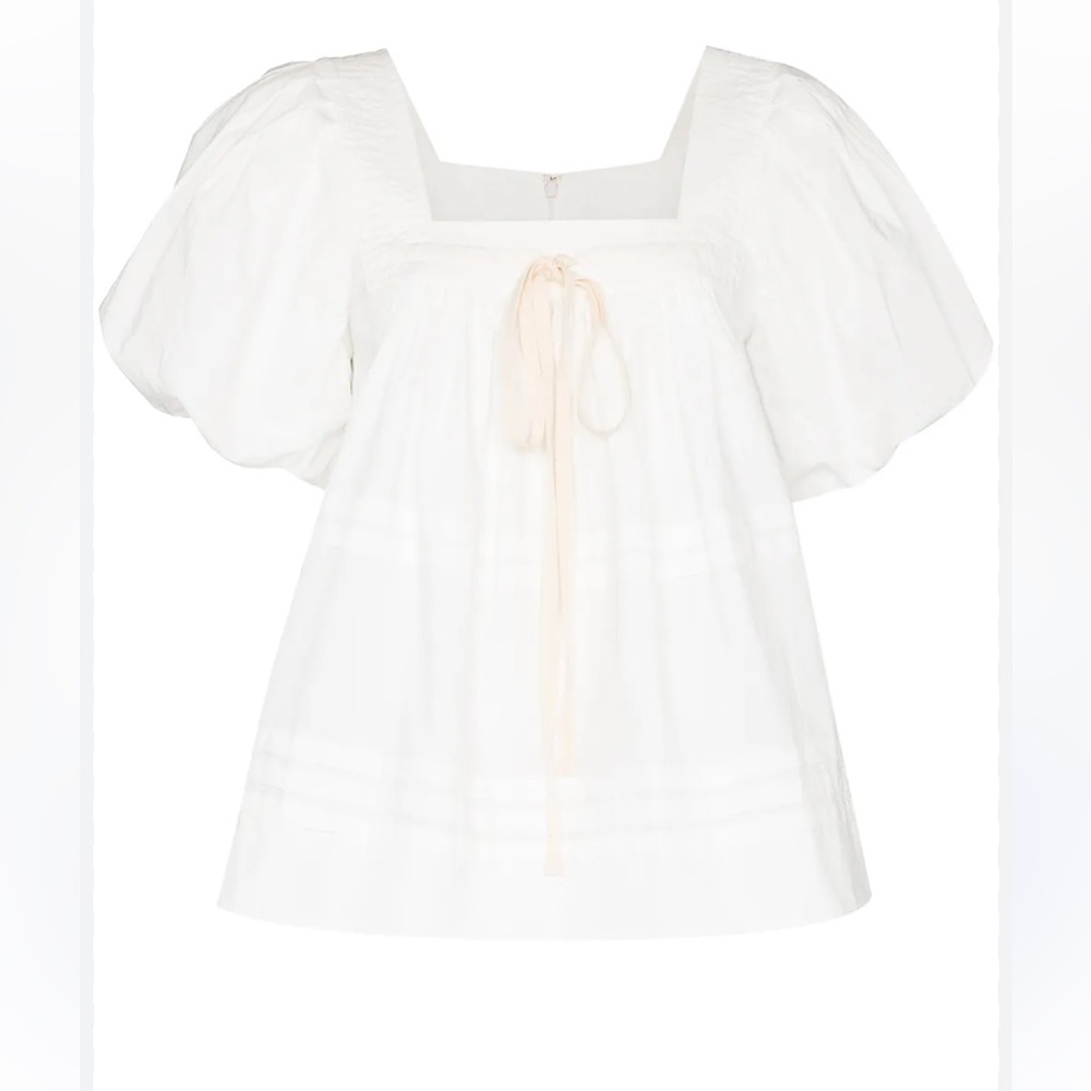 Lee Matthews Puff Sleeve Blouse